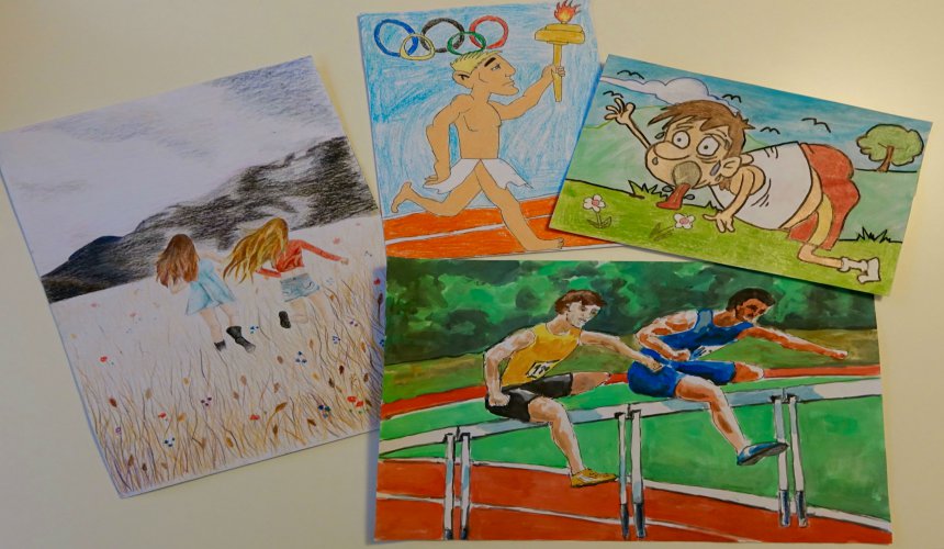 Školáci nakreslili stovky obrázků se vzkazy pro olympioniky do Ria